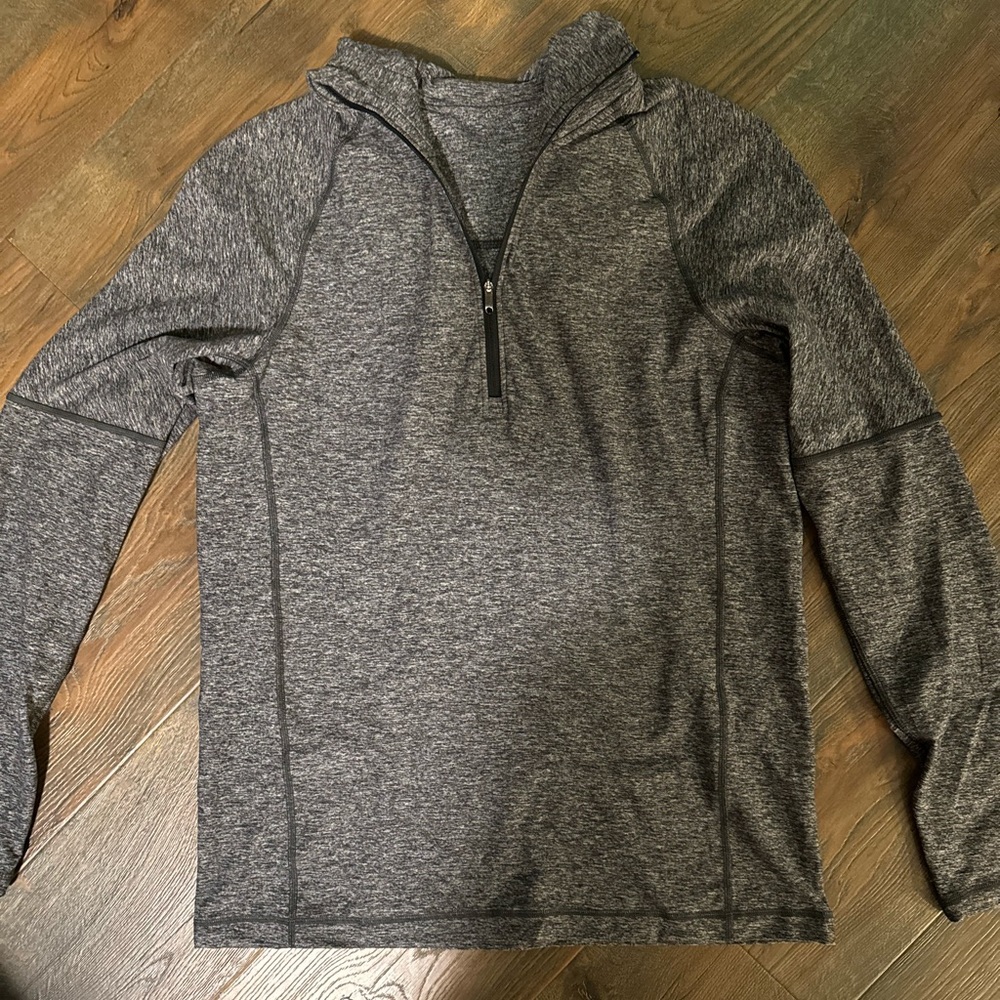 Lululemon Athletica Heather Gray Quarter-Zip Pullover